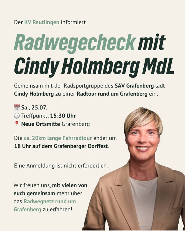 Radwegecheck mit Cindy Holmberg MdL
